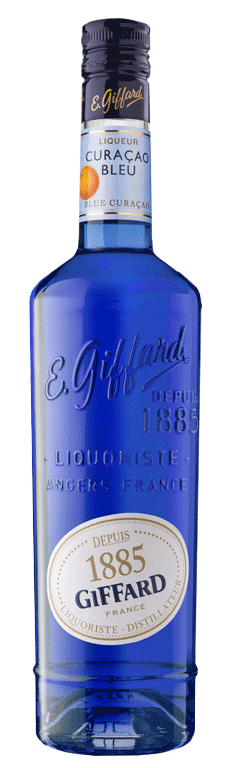 This Blue Curaçao liqueur is made from the distillation of bitter and sweet oranges. Its name comes from a Carribean island and its colour (deep blue) evokes that of the blue seas it has crossed. This liqueur reveals itself fresh and mellow with a blood orange flavour; a very nice bouquet reminding of sweet and bitter oranges and a sweet taste dominated by citrus fruit notes.